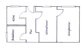 Grundriss der Ferienwohnung Lademann. Grundriss der Ferienwohnung Lademann.